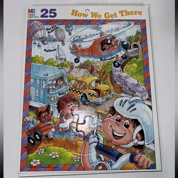 1998 Vintage Hasbro Cradboard Puzzle - Lot Of 6 - Picture 2 of 8